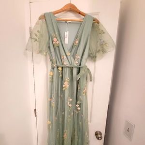 Baltic Born Marseille Embossed Maxi Dress New